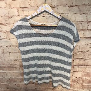 Soft Joie Striped Asymmetrical blouse top